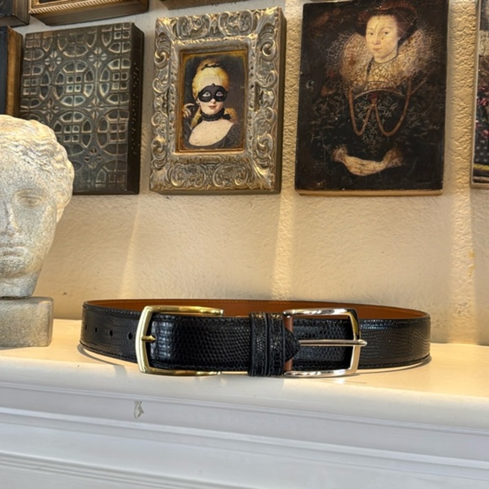 J.Hilburn Exotic Collection – Custom Varanus Lizard‎ Belt (Black) 33
